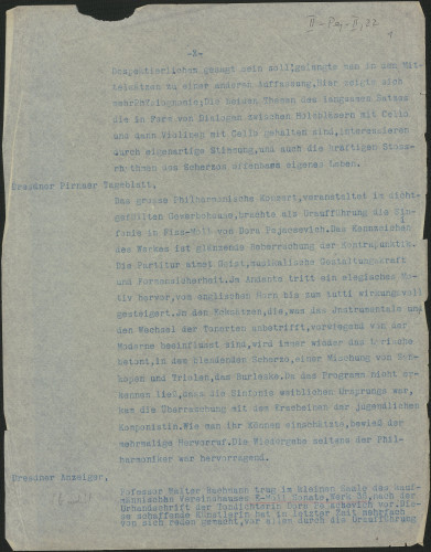 Prijepisi raznih kritika iz 1917. i 1918. godine