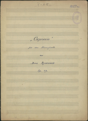 Capriccio, op. 47