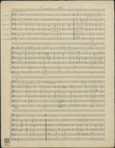 Canzonetta, obrada za gudački orkestar i flautu