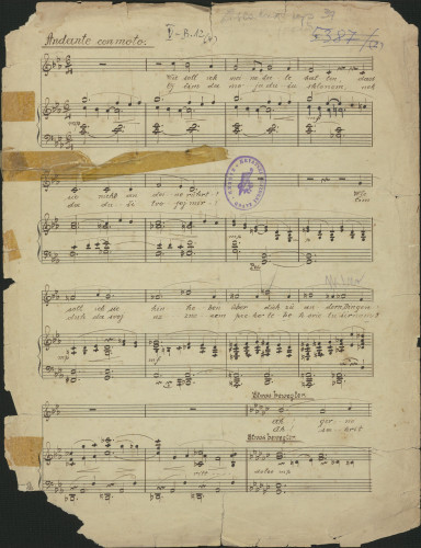 Liebeslied für Altstimme mit Orchesterbegleitung, op. 39