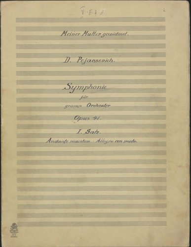 Symphonie für grosses Orchester, op. 41