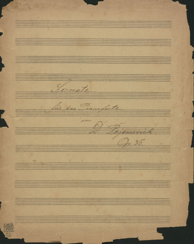 Sonate fur das Pianoforte, op. 36